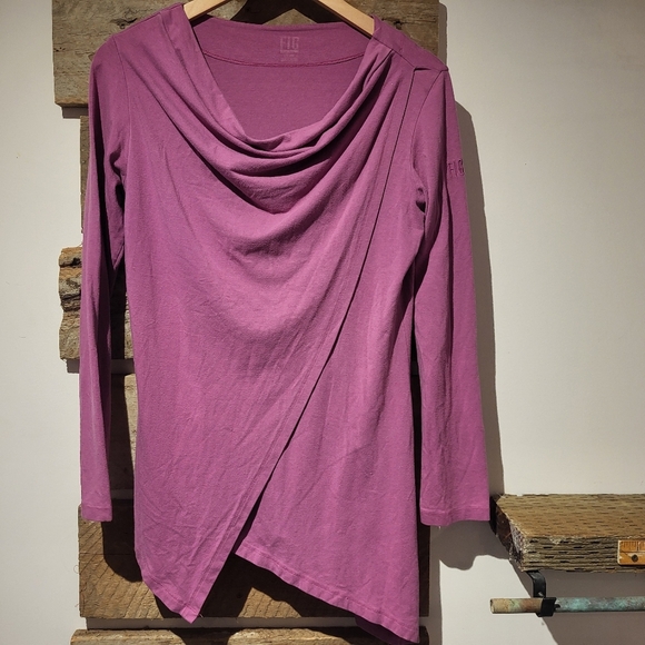 FIG Tops - FIG Women's Pink Drape Top